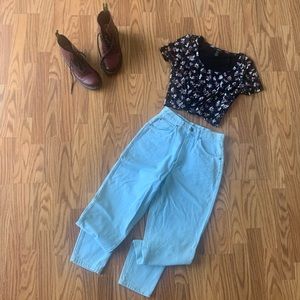 NWT High Waisted Full Cotton Mom Jean
